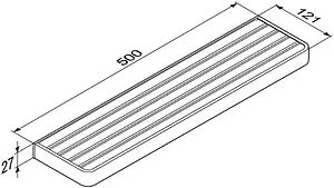 Полка Damixa Jupiter чёрный матовый/алюминий DA7737600, 2