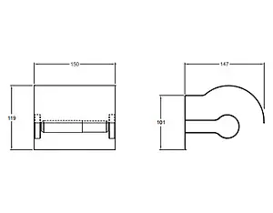 Держатель туалетной бумаги Jacob Delafon Singulier хром 15207D-CP, 3