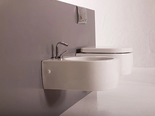 Биде подвесное Kerasan Flo белый 312501 Биде подвесное Kerasan Flo белый 312501