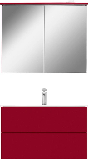 Шкаф-зеркало Am.Pm Spirit V2.0 80 красный глянец M70AMCX0801RG