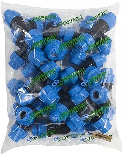 Тройник компрессионный соединительный 25мм x 25мм x 25мм Джилекс 9325