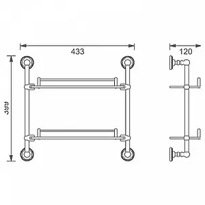 Полка Aquanet брашированная бронза 4652 Полка Aquanet брашированная бронза 4652, 2