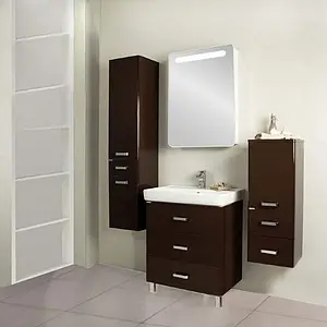 Тумба под умывальник напольная Aquaton Америна 80 M тёмно-коричневый 1A169101AM430, 3