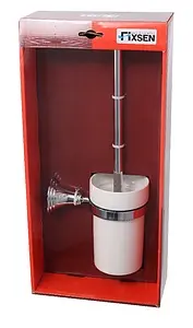 Ёршик для унитаза Fixsen Best хром/белый FX-71613, 2