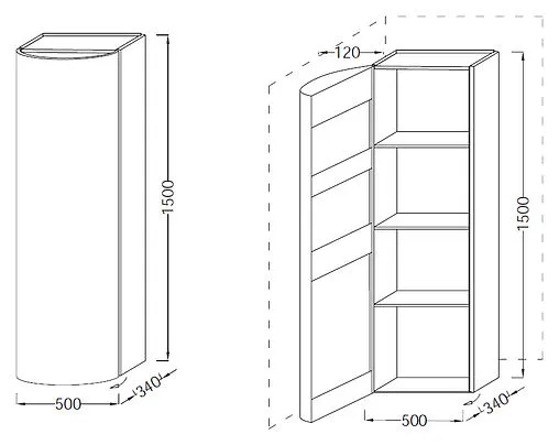 Шкаф-пенал подвесной Jacob Delafon Presquile 50 L белый EB1115G-G1C Шкаф-пенал подвесной Jacob Delafon Presquile 50 L белый EB1115G-G1C