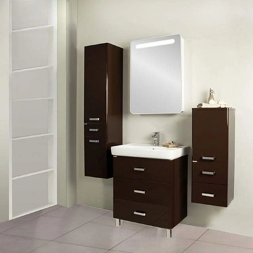 Тумба под умывальник напольная Aquaton Америна 80 M тёмно-коричневый 1A169101AM430