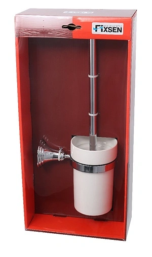 Ёршик для унитаза Fixsen Best хром/белый FX-71613
