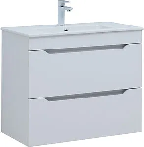 Тумба-умывальник Aquanet Практика 80 белый матовый 00330459+44080, 1