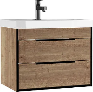 Тумба под умывальник подвесной Домино Bazis 70 дуб галифакс табак DA6104T, 1