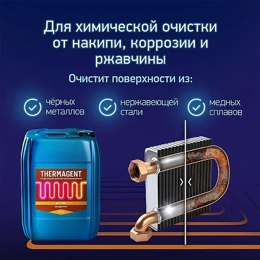 Жидкость для промывки систем отопления Thermagent Active 10кг 645465