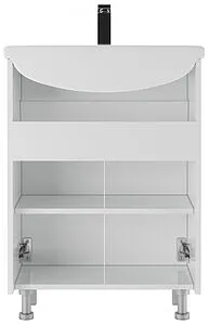 Тумба-умывальник напольный Айсберг Норма 60 белый DA1630T+4620008192772, 5