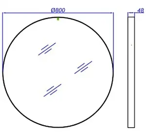 Зеркало Aqwella RM 80 белый RM0208W Зеркало Aqwella RM 80 белый RM0208W, 2