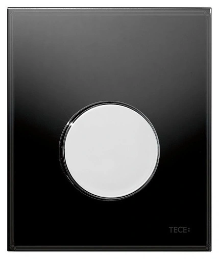 Клавиша смыва для писсуара TECEloop Urinal 9242656 кнопка/хром глянцевый, панель/стекло черный