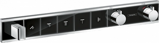 Термостат для 5 потребителей Hansgrohe RainSelect черный/хром 15358600