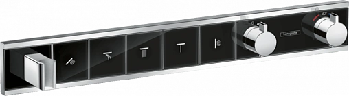 Термостат для 5 потребителей Hansgrohe RainSelect чёрный/хром 15358600
