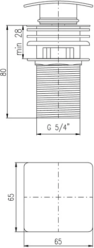 Выпуск автоматический для раковины с переливом Rav Slezak хром MD0481