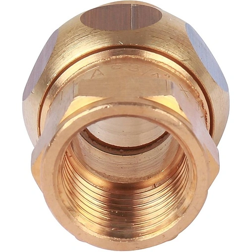 Американка пайка прямая переходная (плоское уплотнение) 15мм x ½"в Sanha 4330g 143301512