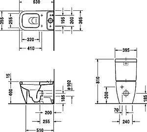 Чаша унитаза Duravit Happy D.2 белый 2134090000 Чаша унитаза Duravit Happy D.2 белый 2134090000, 2