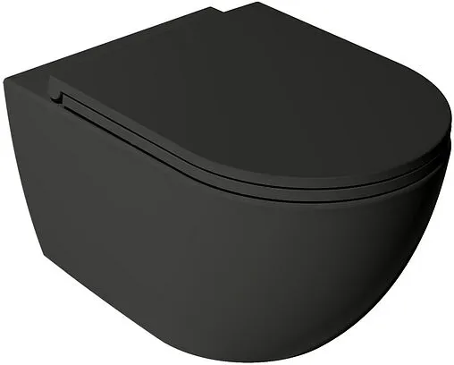 Унитаз подвесной безободковый ISVEA Vea Rondo черный матовый 10VA02002SV-2N