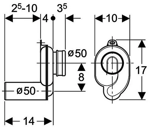 Сифон для писсуара Geberit 152.950.11.1 Сифон для писсуара Geberit 152.950.11.1