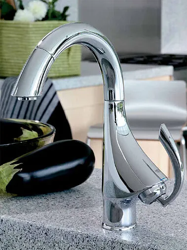 Смеситель для кухни с выдвижным изливом Grohe K4 хром 33782000 Смеситель для кухни с выдвижным изливом Grohe K4 хром 33782000