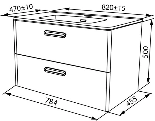 Тумба-умывальник подвесная IDDIS Brick 80 белый BRI80W0i95K