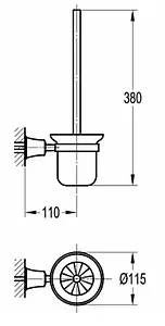 Ёршик для унитаза Swedbe Terracotta Art терракотовый 2546, 2