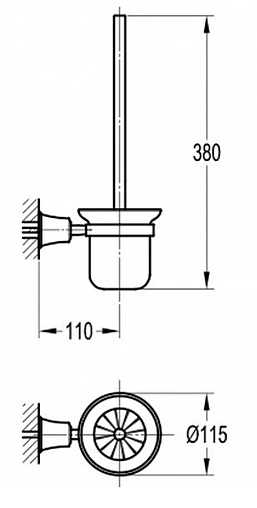 Ёршик для унитаза Swedbe Terracotta Art терракотовый 2546