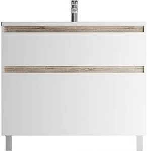 Тумба под умывальник напольная Am.Pm X-Joy 100 белый/светлое дерево M85AFSX1002WG, 1