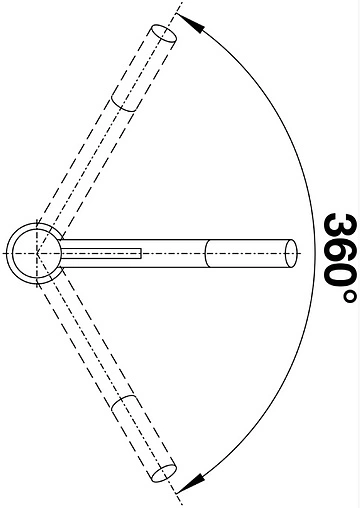 Смеситель для кухни Blanco Kano чёрный матовый 526667