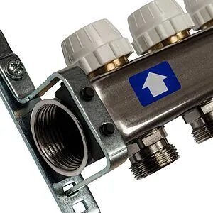 Группа коллекторная с расходомерами 10 отводов 1&quot;в/в x ¾&quot;ек Stout SMS-0927-000010, 5