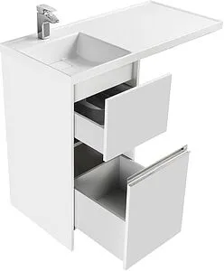 Тумба-умывальник напольная над стиральной машиной Aquaton Лондри 105 L белый 1A2360K1LH010, 3