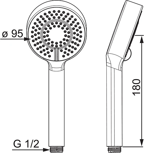 Лейка ручного душа Oras Apollo хром 254022