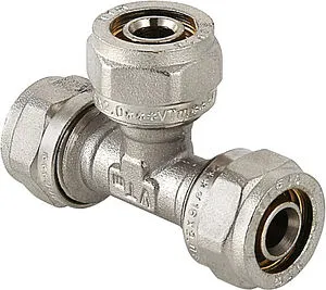 Тройник компрессионный соединительный 32мм Valtec VTm.331.N.323232, 1