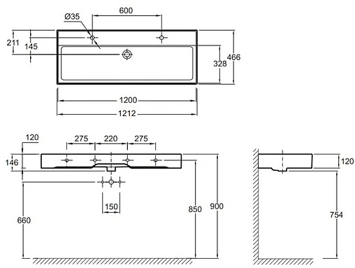 Раковина Jacob Delafon Vivienne 120 белый EXBK112-00