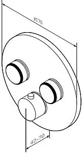 Термостат для 2 потребителей Am.Pm Inspire 2.0 хром F50A85700 Термостат для 2 потребителей Am.Pm Inspire 2.0 хром F50A85700, 2