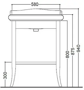 Консоль напольная Kerasan Retro 69 белый матовый 735030 Консоль напольная Kerasan Retro 69 белый матовый 735030, 2