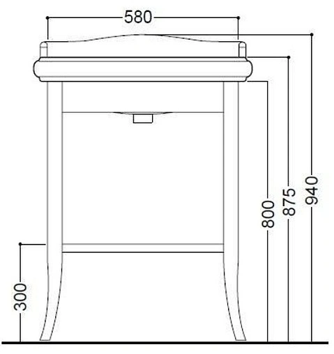 Консоль напольная Kerasan Retro 69 белый матовый 735030 Консоль напольная Kerasan Retro 69 белый матовый 735030