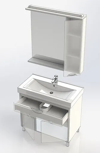 Шкаф-зеркало Aquanet Гретта 90 R белый 00179207