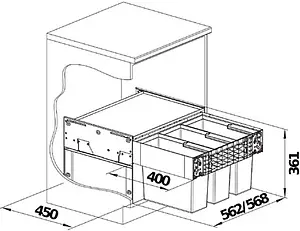 Мусорная система Blanco Select II XL 60/3 526205 Мусорная система Blanco Select II XL 60/3 526205, 2