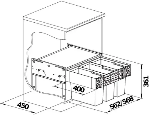 Мусорная система Blanco Select II XL 60/3 526205
