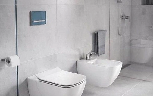 Клавиша смыва для унитаза Cersanit Pilot P-BU-PIL/Azg/Gl кнопки/хром глянцевый, панель/стекло лазурный глянец