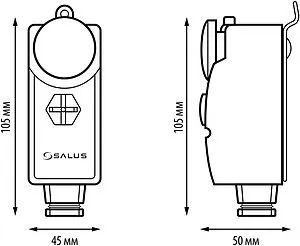 Механический термостат накладной Salus PC белый AT10, 2
