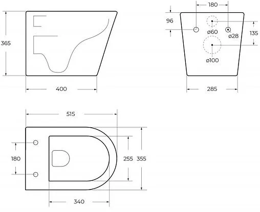 Унитаз подвесной безободковый BelBagno Flay-R белый BB053CHR/SC