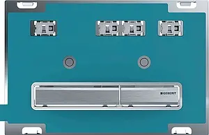Клавиша смыва для унитаза Geberit Sigma 50 New 115.788.00.2 кнопки/нерж. сталь, панель/под выбранное покрытие Клавиша смыва для унитаза Geberit Sigma 50 New 115.788.00.2 кнопки/нерж. сталь, панель/под выбранное покрытие, 1