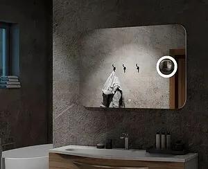 Зеркало с подсветкой Continent Elegant Led 120x80 с линзой белый ЗЛП1685, 3