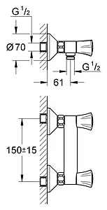 Смеситель для душа Grohe Costa L хром 26330001 Смеситель для душа Grohe Costa L хром 26330001, 3