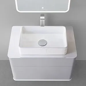 Тумба-умывальник подвесная Jorno Pastel 80 французский серый Pas.01.82/P/GR+MLN-7050H Тумба-умывальник подвесная Jorno Pastel 80 французский серый Pas.01.82/P/GR+MLN-7050H, 5