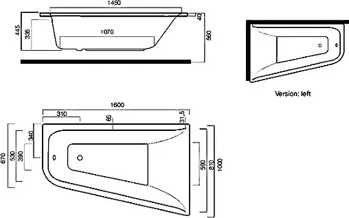 Ванна акриловая Am.Pm Spirit 160x100