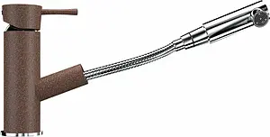 Смеситель для кухни с выдвижным изливом Ulgran терракот U-009-307 Смеситель для кухни с выдвижным изливом Ulgran терракот U-009-307, 1